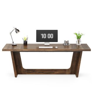 Bureau Informatique, 180 X 79 X 75 Cm Bureau Pour Ordinateur Portable, Table D’étude