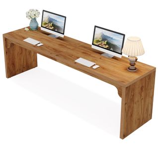 Bureau D'ordinateur De 180 Cm De Long, Bureau Extra Long En Bois Pour Poste De Travail