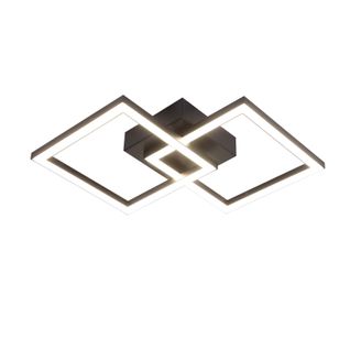 Plafonnier LED Carré Noir 24 W 4 000 K Blanc Neutre Lampe De Cuisine Moderne