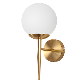 Applique Murale D'intérieur Moderne Dorée Abat-jour En Verre E27 Chambre Couloir