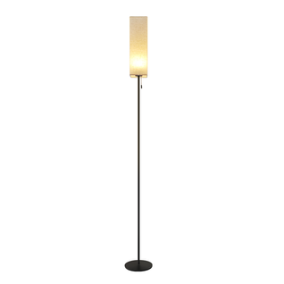 Lampadaire LED à Intensité Variable Rétro Abat-jour En Tissu Pour Salon Avec Interrupteur à Tirette