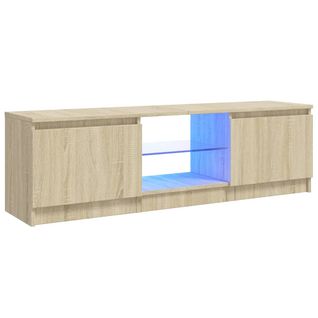 Meuble TV Avec Lumières LED Chêne Sonoma 120x30x35,5 Cm