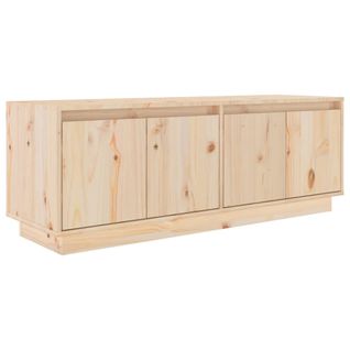 Meuble TV 110x34x40 Cm Bois De Pin Massif