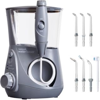 Jet Dentaire - Wp-667 Ultra Professionnel - Gris - 10 Niveaux De Pression - 7 Embouts Inclus