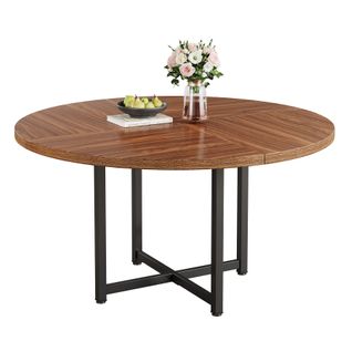 Table à Manger Ronde Pour 4 à 6 Personnes, Table De Cuisine Ronde De 120 Cm