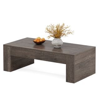 Table Basse Rectangulaire De Salon, 130 Cm, Style Campagnard, Avec Base Robuste