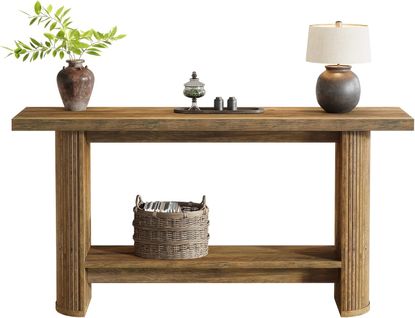 Console Moderne De 140 Cm, Table D'entrée Étroite Avec Rangement Pour Le Salon