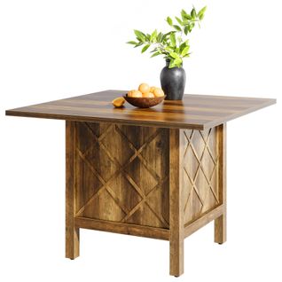 Table à Manger Carrée En Bois De Style Campagnard (100 Cm)