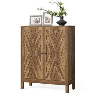 Meuble à Chaussures à 5 Niveaux Pour Entrée, Meuble De Rangement Marron Avec Étagères Réglables