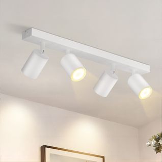 Spot Plafonnier 25w Gu10 Noir LED Moderne Rotatif à 350° Style