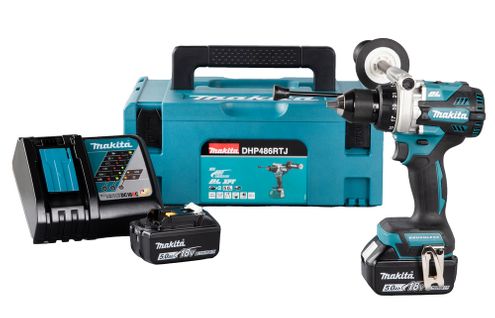 Perceuse Visseuse à Percussion 18v Lxt + 2 Batteries 5ah + Chargeur Rapide + Coffret Makpac - Makita