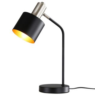 Lampe De Chevet Vintage Câble E27 Noir Or Lampe De Bureau Lampe De Lecture Pivotante