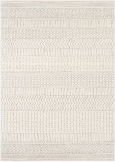 Tapis Scandinave Bohème Blanc/gris 200x275 Cm Bianca