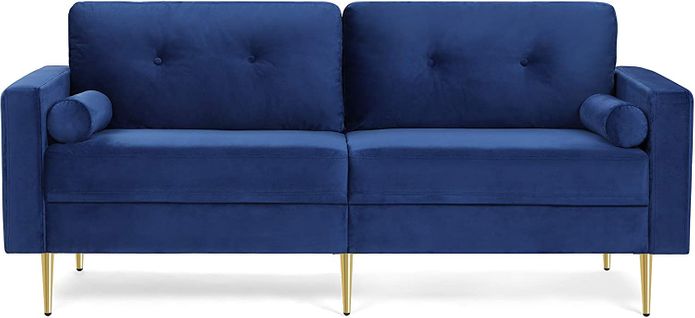 Canapé 3 Places, Surface En Velours, Pour Salon, Appartement, Petit Espace, Cadre En Bois Massif