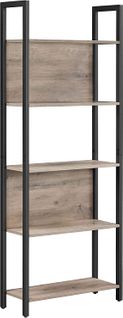 Bibliothèque, Étagère De Rangement, 5 Niveaux, Cadre En Acier Stable, 62 X 24 X 165 Cm