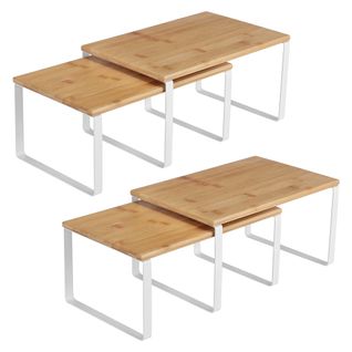Étagère De Cuisine, Lot De 4, Organisateur, Porte-épices, Rangement De Placard, Empilable