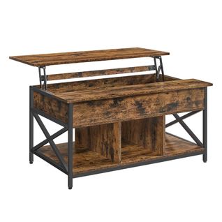Table Basse Avec Plateau Relevable Et Rangements - L100 Cm