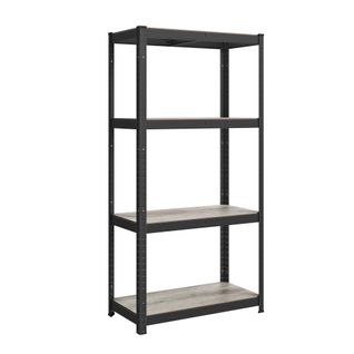 Étagère De Rangement à 4 Niveaux, 40 X 80 X 160 Cm, Capacité 520 Kg, Grège Et Noir