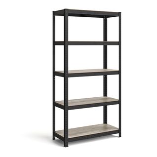 Étagère De Rangement à 5 Niveaux, 40 X 90 X 180 Cm, Capacité 875 Kg, Grège Et Noir