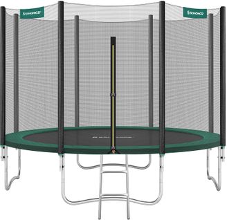 Trampoline Extérieur, Diamètre 305 Cm, Noir Et Vert