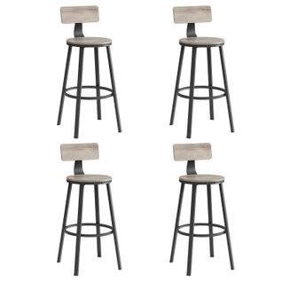 Lot De 4, Chaises De Bar, Tabourets Hauts,siège De 73,2 Cm De Haut, Grège