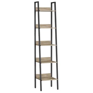 Étagère Échelle, Bibliothèque à 5 Niveaux, Meuble De Rangement Sur Pieds, Bureau, Salon, Chambre
