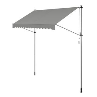 Store Banne Rétractable, Store Manuel, Réglable En Hauteur, Avec Manivelle, 300 X 120 Cm, Gris