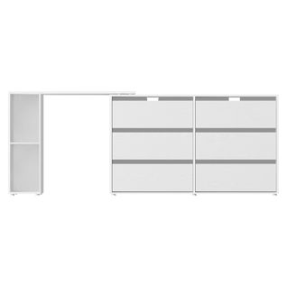 Commode, Assemblage Rapide Sans Outils Toolless, Côte à Côte Ou En L, Blanc Neige