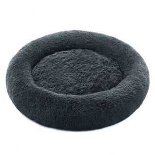 Panier Pour Chien, Lit Ronde En Forme De Beignet, Canapé, Ø100 Cm, Gris Foncé