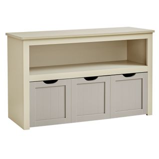 Meuble De Rangement Pour Jouets, Étagère Pour Enfants, Avec 3 Rangements à Roulettes, Beige Sable
