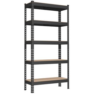 Étagère Pour Charges Lourdes, Étagère De Rangement, Étagère De Cuisine, 5 Niveaux, Noir