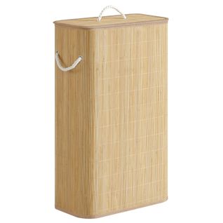 Panier à Linge Avec Couvercle, 60 L, Pliable, Sac Amovible Lavable En Machine, Couleur Naturelle