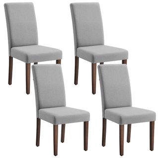 Lot De 4 Chaises De Salle à Manger, Assise Épaisse, 58 X 48 X 100 Cm, Gris Tourterelle