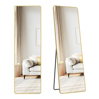 Miroir Intégral, 150 X 40 Cm,  Rectangulaire Sur Pied, à Poser Au Sol, Cadre En Alliage D’aluminium