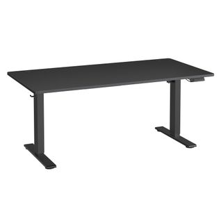 Bureau Assis-debout Réglable, 160 X 80 Cm, Avec Port USB-c, Fonction Mémoire 3 Hauteurs, Noir