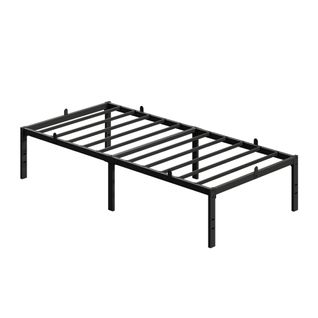 Lit Double 160 X 200 Avec Rangement Sous Le Sommier, Cadre Métallique, Facile à Monter, Noir