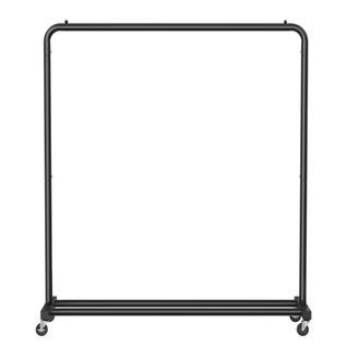 Portemanteau Sur Roulettes, Portant à Vêtements Robuste, Charge 50 Kg, Chambre, Noir