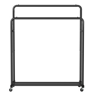 Portemanteau Sur Roulettes, Portant à Vêtements Robuste, Charge 90 Kg, Chambre, Noir