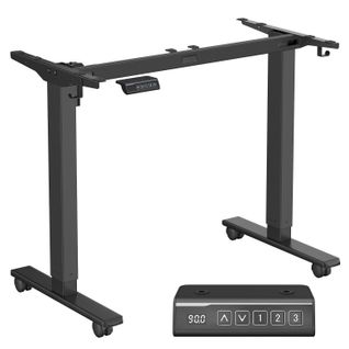 Cadre De Bureau, Sans Plateau, Support De Bureau Réglable En Hauteur, 3 Hauteurs Mémorisables, Noir