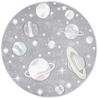 Tapis Carousel 160 X 160 Cm Contemporain Ginevra Gris / Lavande