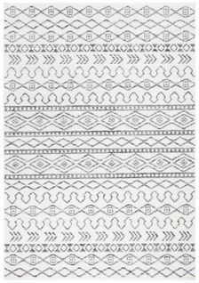Tapis Tulum 165 X 231 Cm Bohémien Marine Blanc