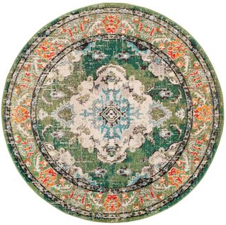 Tapis Monaco 244 X 244 Cm Boho Chic Milà Vert / Bleu
