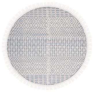 Tapis Rond Natura 183 X 183 Cm Bohemien Vanya Bleu