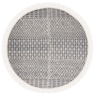 Tapis Rond Natura 183 X 183 Cm Bohemien Ainsley Ivoire