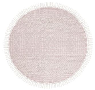 Tapis Rond Natura 183 X 183 Cm Bohemien Ivory Ivoire / Rose
