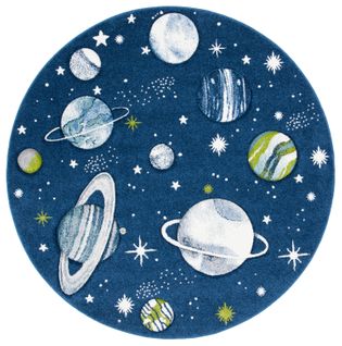 Tapis Carousel 160 X 160 Cm Contemporain Jemima Marine / Ivoire
