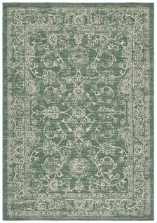Tapis Courtyard 160 X 231 Cm Géométrique Harriet Vert Foncé / Beige
