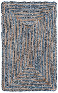 Tapis Cape Cod 61 X 91 Cm Cotier Xyla Bleu / Naturel