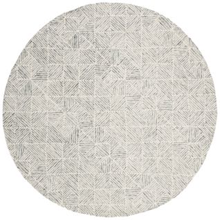 Tapis Abstract 122 X 122 Cm Moderne Azure Green / Ivory