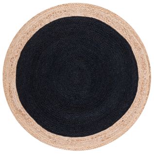 Tapis Fibre Naturelle 91 X 91 Cm Fibre Naturelle Aurelie Noir / Naturel